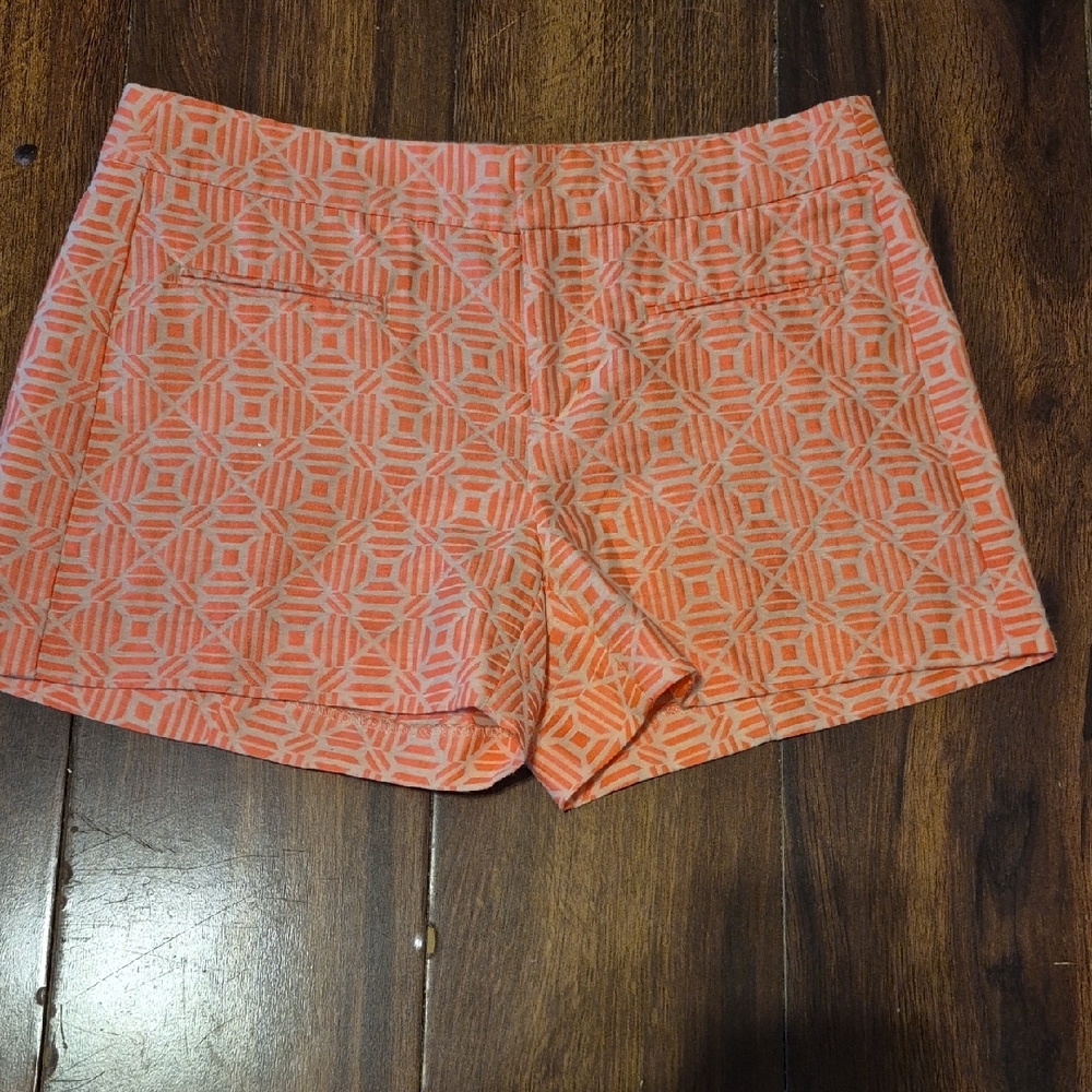 GAP Orange Size 00 Shorts with Geometric Pattern